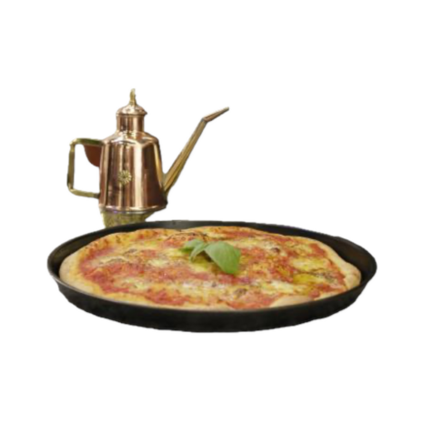 Pyöreä rautapizzapannu Ø 36cm: tausta poistettu 3 Pyöreä rautapizzapannu Ø 36cm: tausta poistettu 3