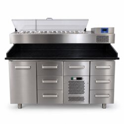 AD-CHEEF pizzavetolaatikosto musta graniitti, 1740x800x900mm