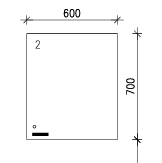 Mittatilaus: OSH Royal 2 RST-seinäkaappi 600x700mm