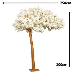 Sisustuspuu, Paris, Valkoinen, 300cm
