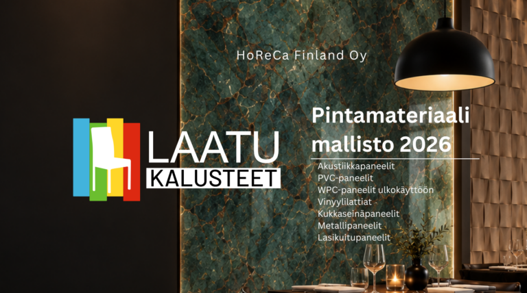 LaatuKalusteet Pintamateriaali mallisto 2026